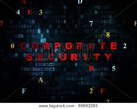 Protection concept: Corporate Security on Digital background