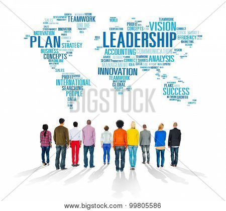 Leadership Boss Management Coach Chief Global Concept