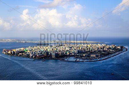 City Of Male, Capital Of The Maldives.