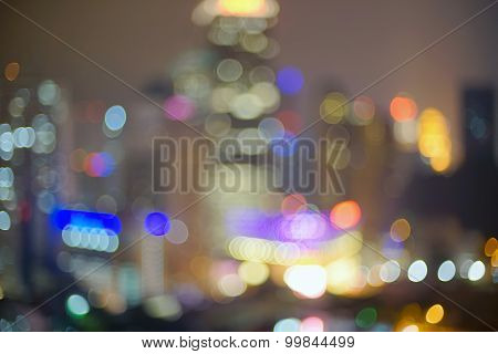 Blurred image of city lights