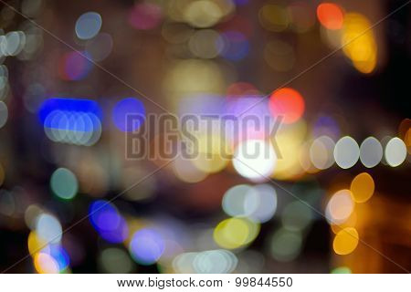 Blurred image of city lights