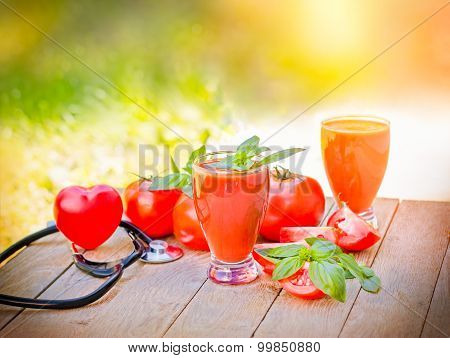 Healthy drink - tomato juice