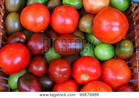 tomatoes in a basket