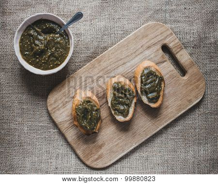 Mashed Aubergine and Spinach