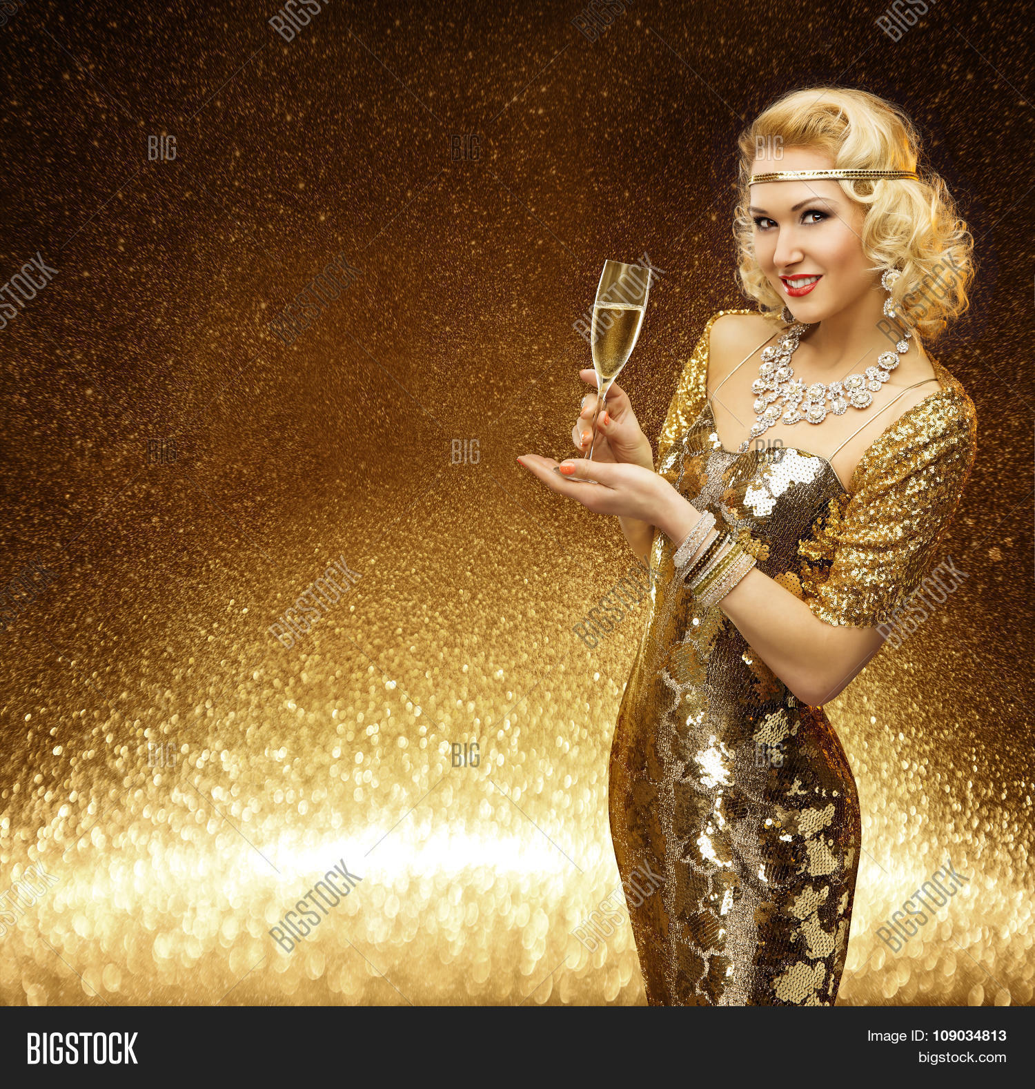 Modern Vip Girl Woman Gold, Vip Lady Image & Photo (Free Trial) | Bigstock