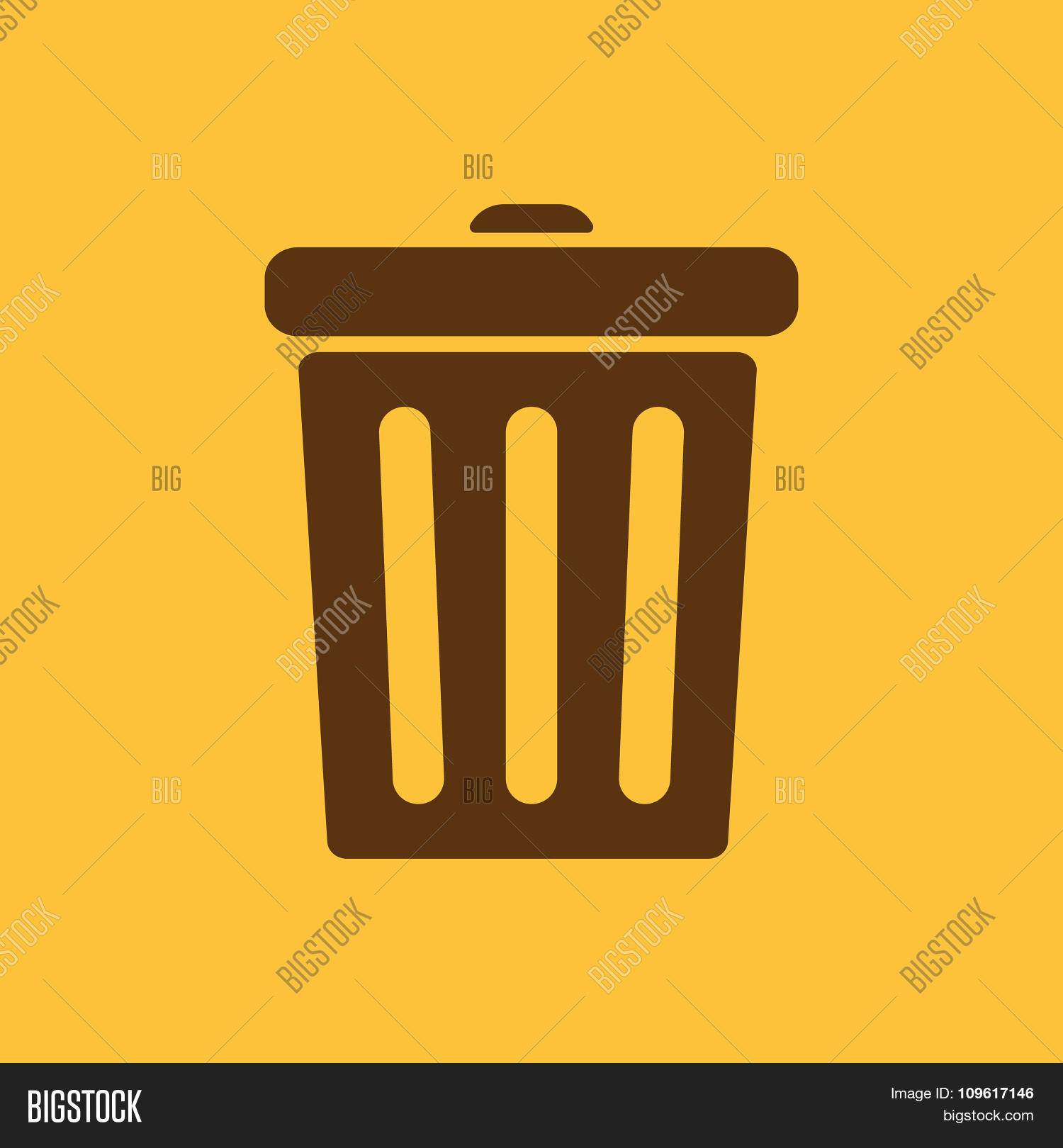 Trashcan Icon. Vector & Photo (Free Trial) Bigstock