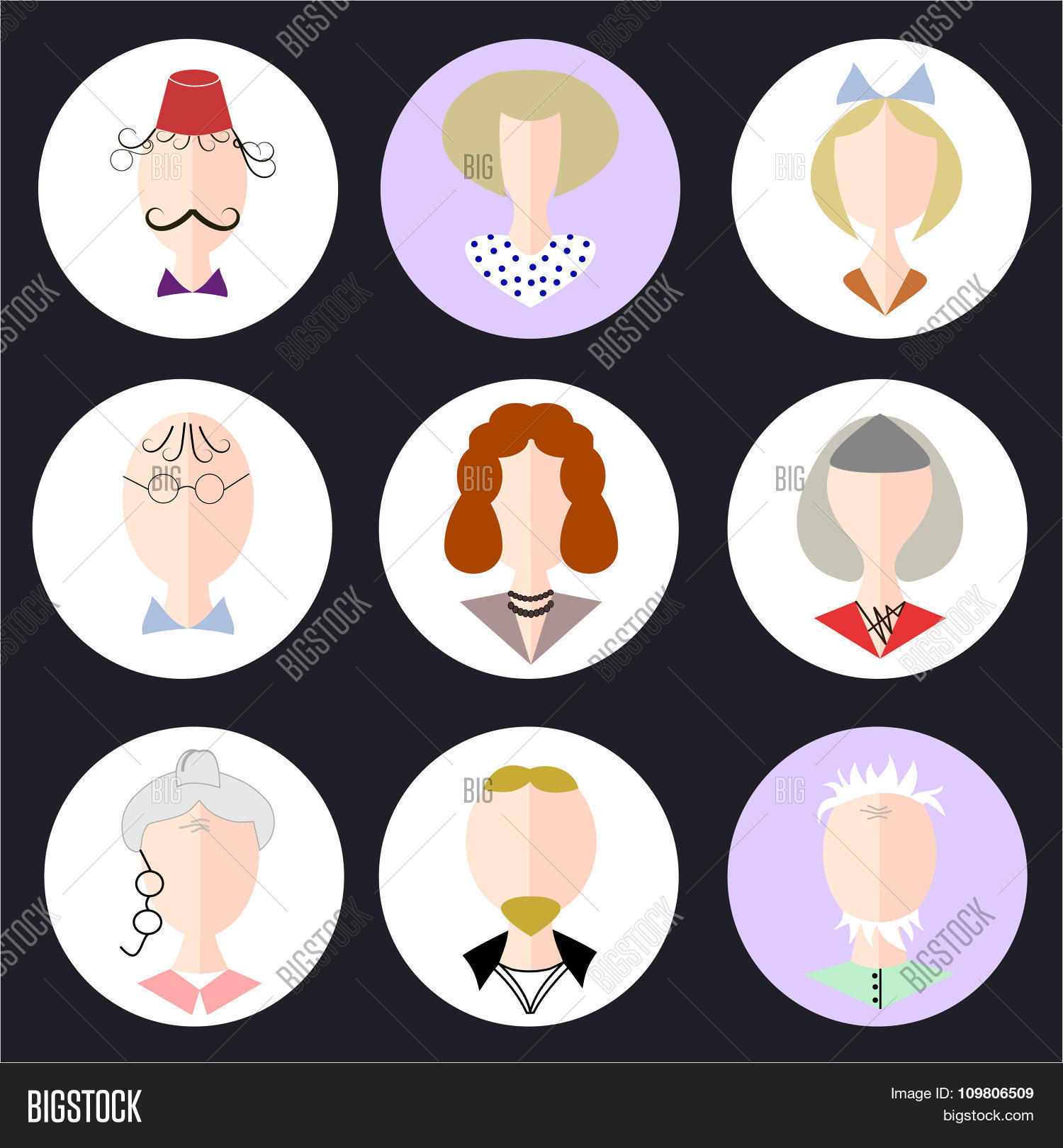 Vector y foto Avatar Flat Design (prueba gratis) | Bigstock