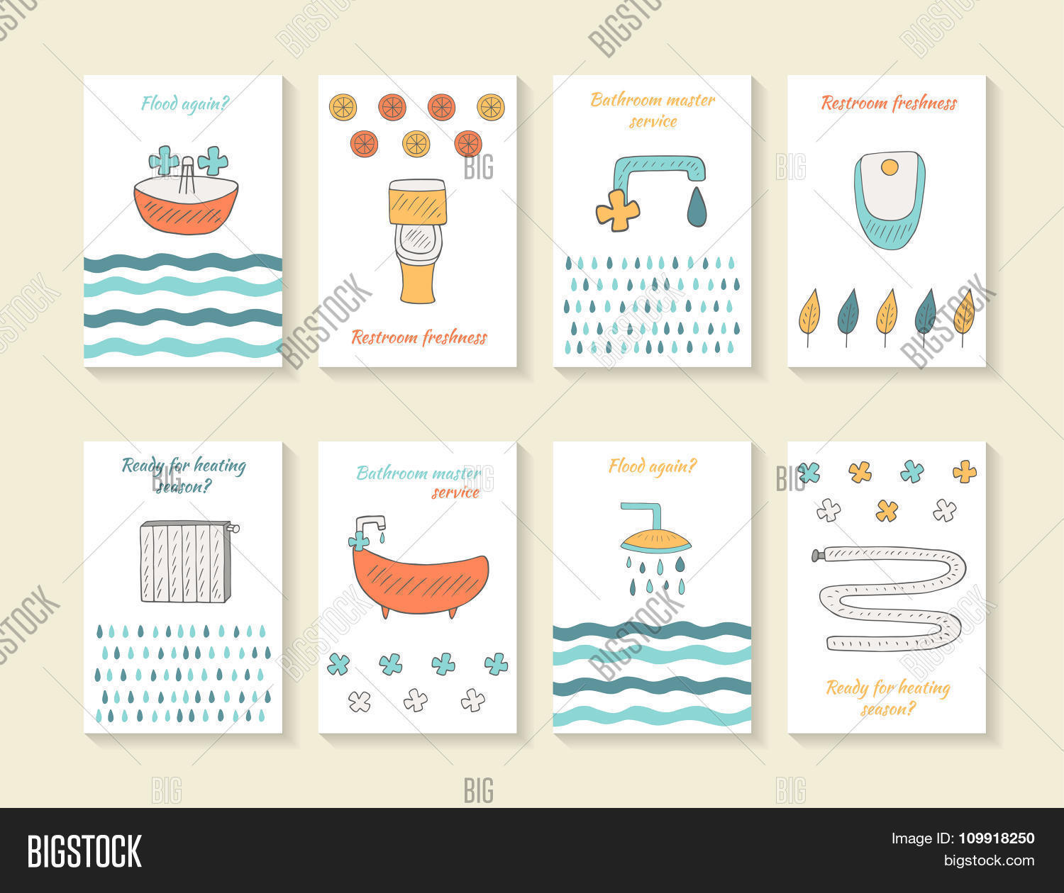 Bathroom Cards Vector & Photo (Free Trial) Bigstock