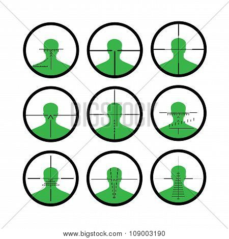 Silhouette Of The Person In A Riflescope