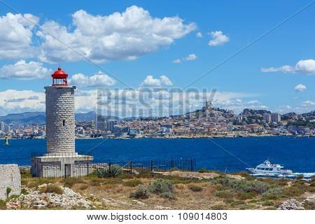 View on Marseille from Chateau d'If,  France