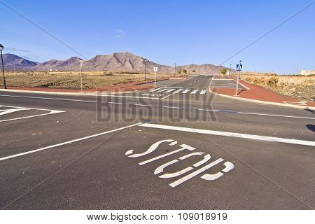 new roads for the development area in Lanzarote