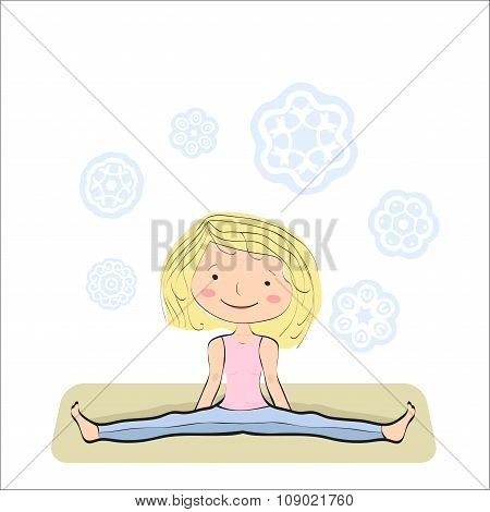 Seated Wide Angle Pose. Upavistha Konasana.