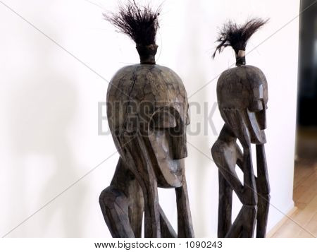 Estatuilla pensador africano madera Talla 2