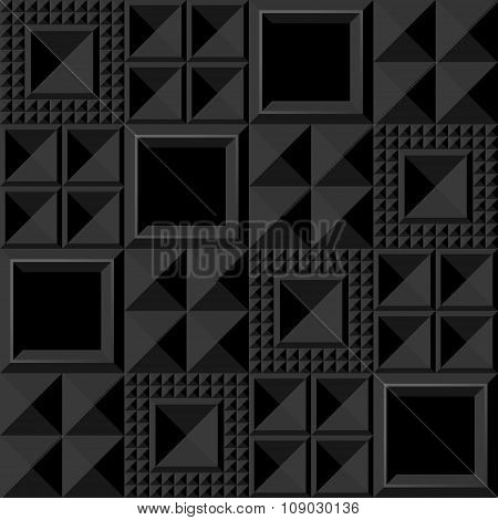Black pattern with 3d elements