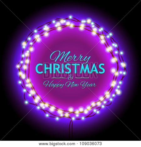 Congratulation to Christmas with lights