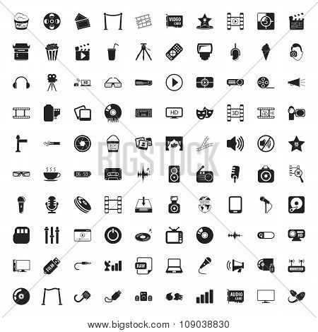 Cinema 100  Icons Set For Web