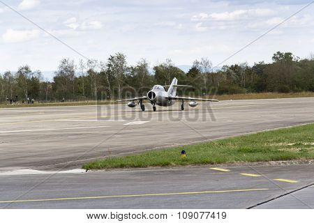 Hradec Kralove, Czech Republic - September 5: Jet Fighter Aircraft Mikoyan-gurevich Mig-15 Developed