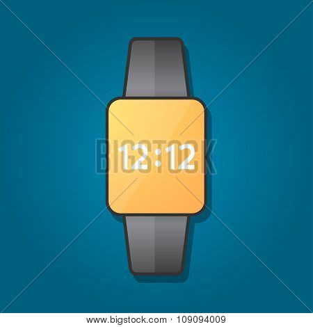 Smart Watch In A Flat Design