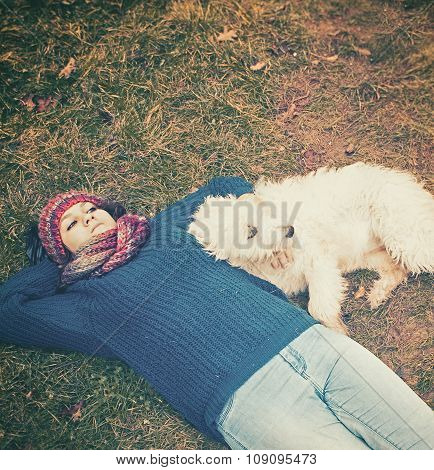 Young Girl Relaxes
