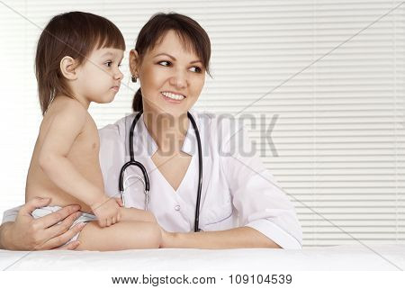 Female Doctor with child