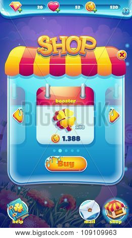 Sweet World Mobile Gui Shop Screen Video Web Games