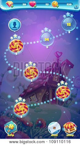 Sweet World Mobile Gui Map Screen Video Web Games