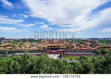 The Aerial View of the Forbidden City, Beijing, China