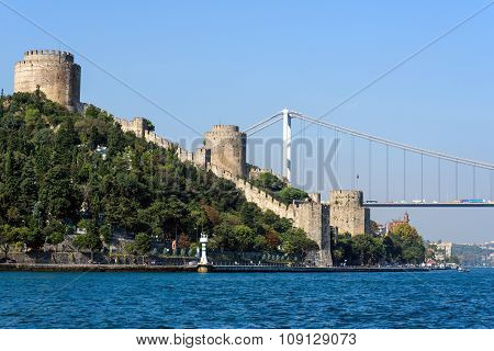 Rumelian castle and the Bosphorus