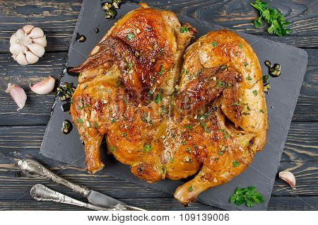 Chicken Tabaka (georgian Traditional Cuisine)