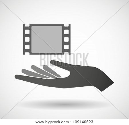 Isolated Vector Hand Giving A Film Photogram
