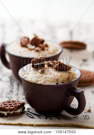 coockie mug cake with  prepared in microwave .