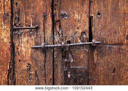 heck and lock on an old door