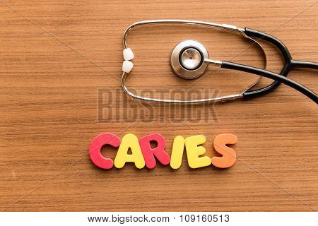 Caries Colorful Word