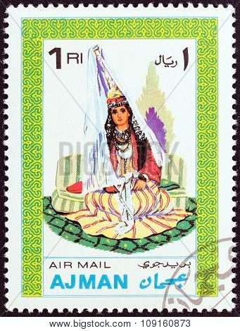 AJMAN EMIRATE - CIRCA 1968: A stamp printed in United Arab Emirates from the 