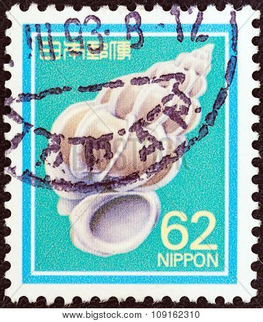 JAPAN - CIRCA 1989: A stamp printed in Japan shows Precious Wentletrap, circa 1989.
