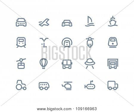 Transportation icons Line series