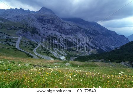 Amazing sunrice on the top of grossglockner pass, Alps, Switzerland, Europe.