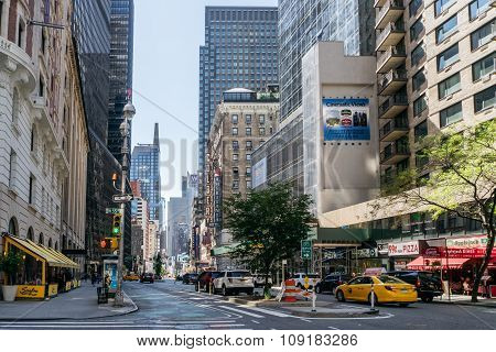 Taxi On The Street Of New York