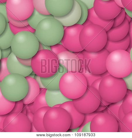 Abstract Balls Background. Digital Painting