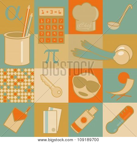 Retro colors and pictures