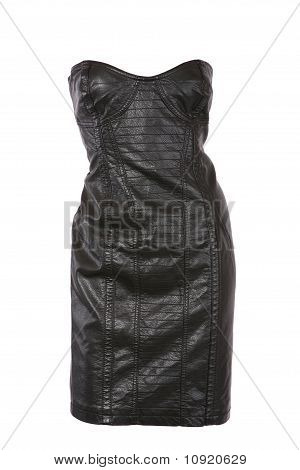 Abito bustier in pelle