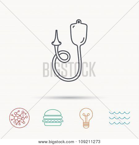 Enema icon. Medical clyster sign.