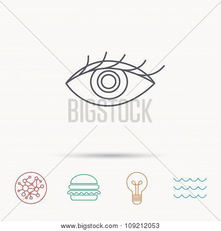 Eye icon. Human vision sign.