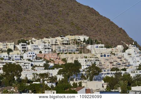 San Jose in Cabo de Gata natural park Almeria Spain. Mediterranean seaside town