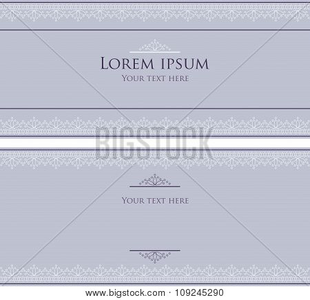The form of the text. Invitation, card.