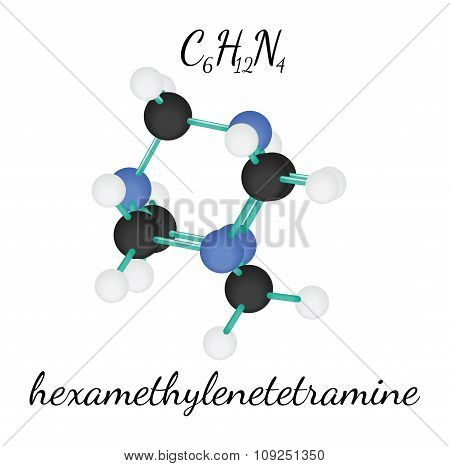 C6H12N4 hexamethylenetetramine molecule