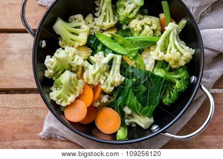 Ingredients Of Capcay Ready To Cook