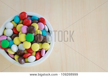 Sweet Color Candy In The Bowl