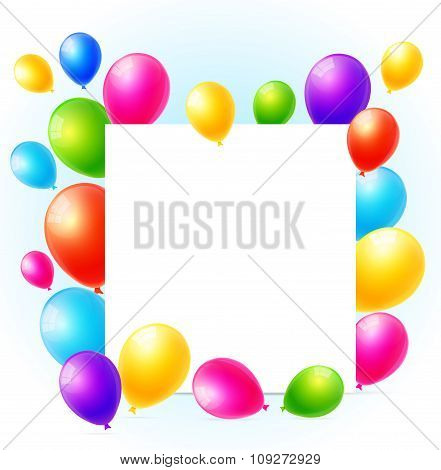 Birthday Card With Balloons