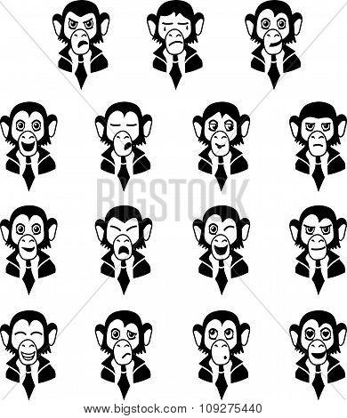 Glyph monkey-businessman